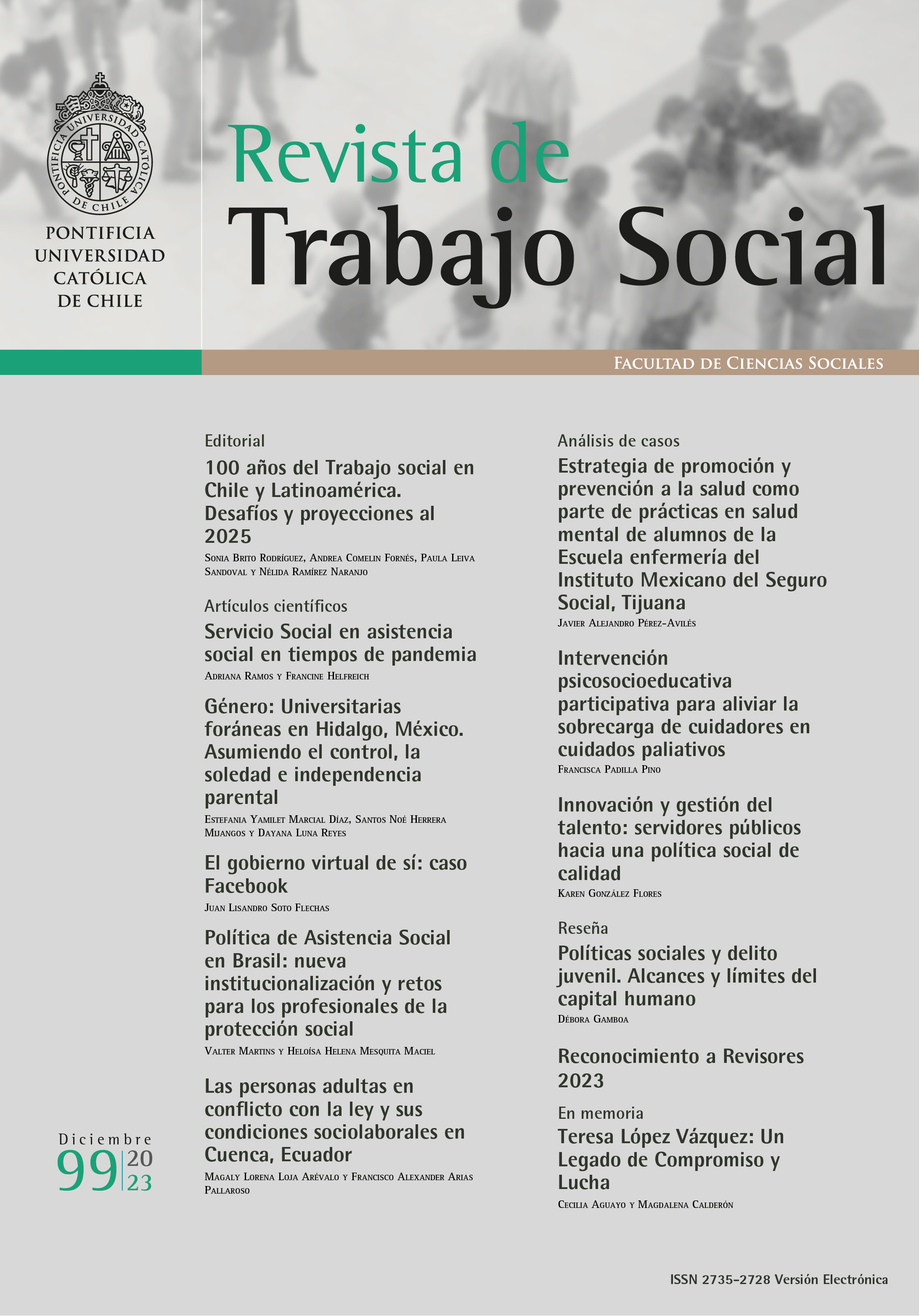 					View No. 99 (2023): Revista de Trabajo Social
				